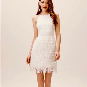 Aidan Maddox Promenade Fringe White Dress